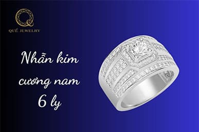 Nhẫn Kim Cương Nam 6 Ly Biểu Tượng của Sự Lãng Mạn và Phong Cách